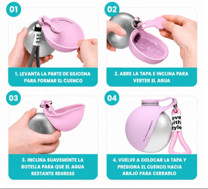 Botella portátil para perros (Agua Siempre a Mano)